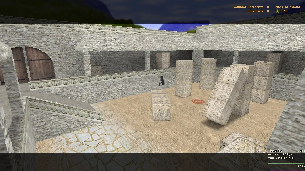 Скриншот Карта de_swamp для CS 1.6: Взгляните на уникальные тактики