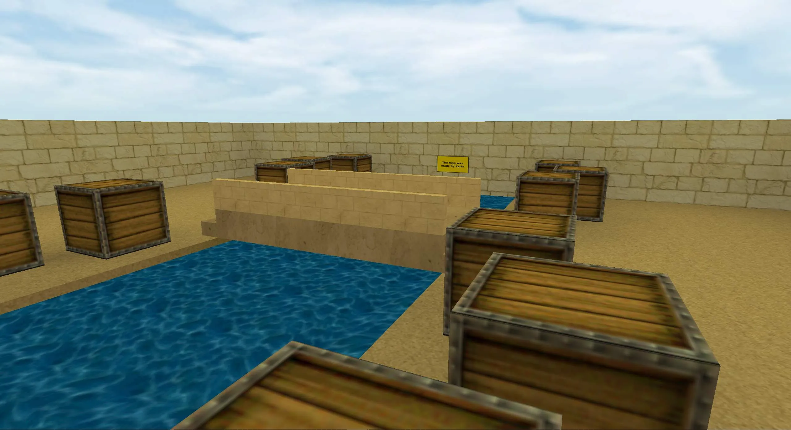 Скриншот  xrt_dm_sand — FY карта для CS 1.6: спавны, точки, навигация ботов, оптимизация и запуск