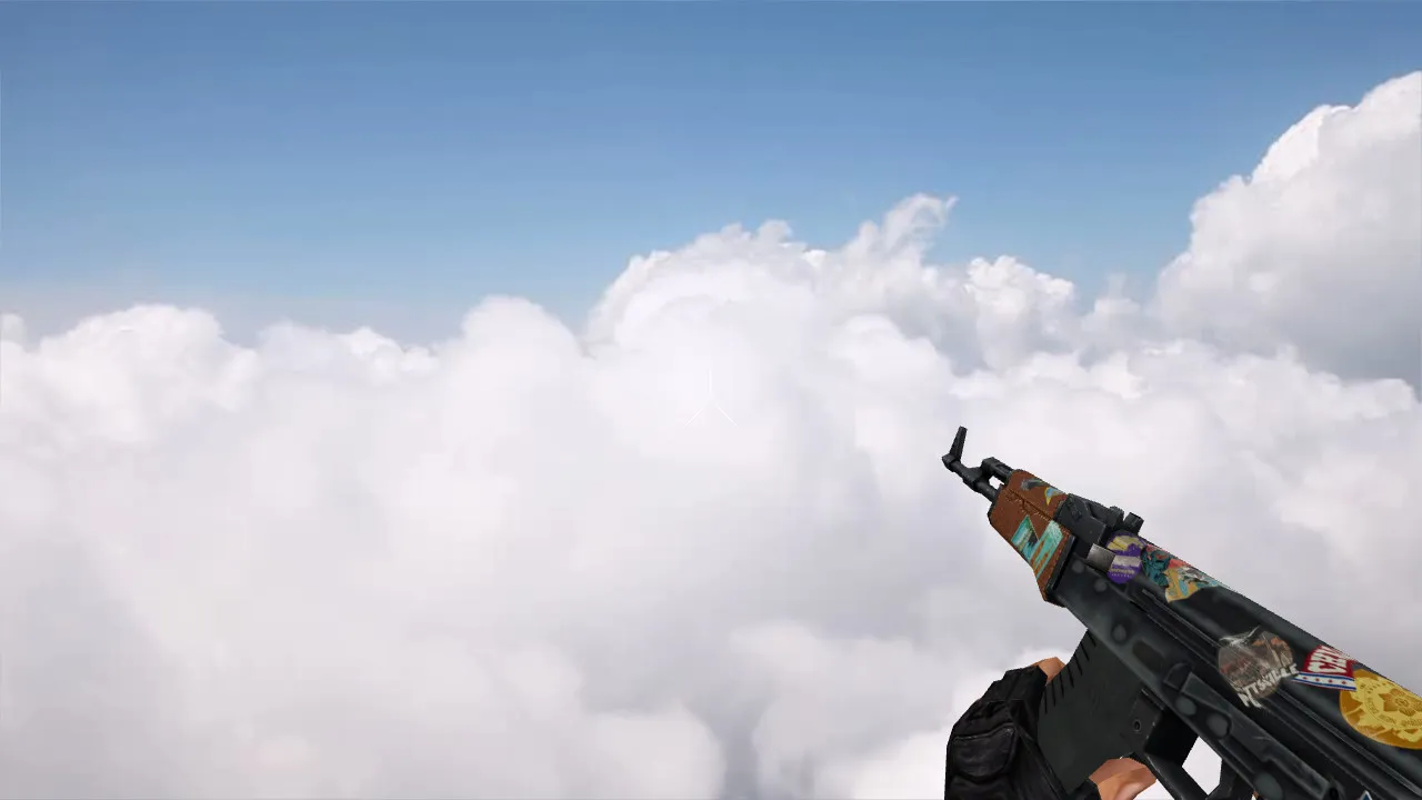 Скриншот Модель v_ и p_ АК-47 «Default AK-47 Jet Set» для CS 1.6: звуки, анимация осмотра, качественные текстуры