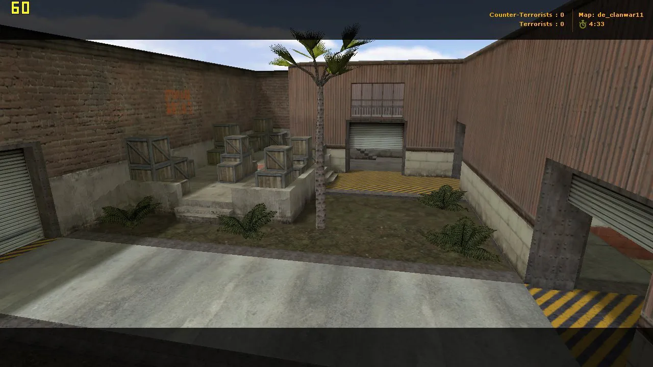 Скриншот  Карта de_clanwar11 для CS 1.6: тактика за Т и КТ, точки, .nav, оптимизация и настройка карты