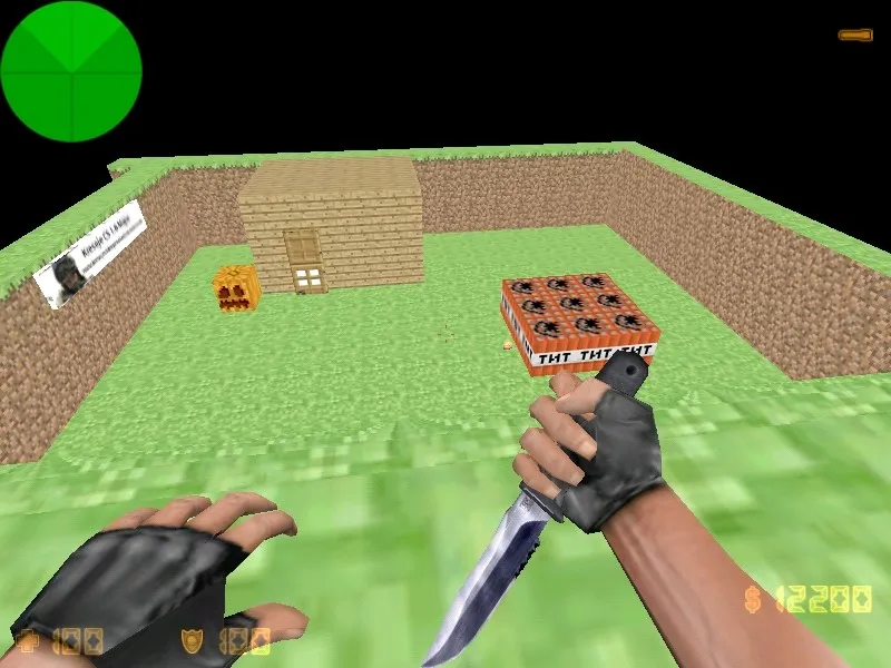 Скриншот  Карта de_minecraft_2012 для CS 1.6: Тактика и особенности