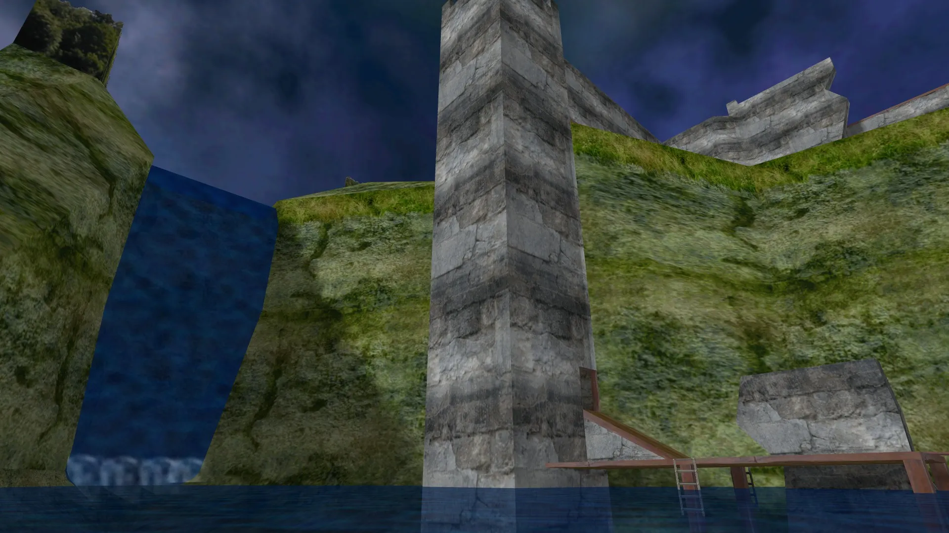 Скриншот  de_cliffcastle для CS 1.6: обзор карты, точки, прохождение, .nav и оптимизация