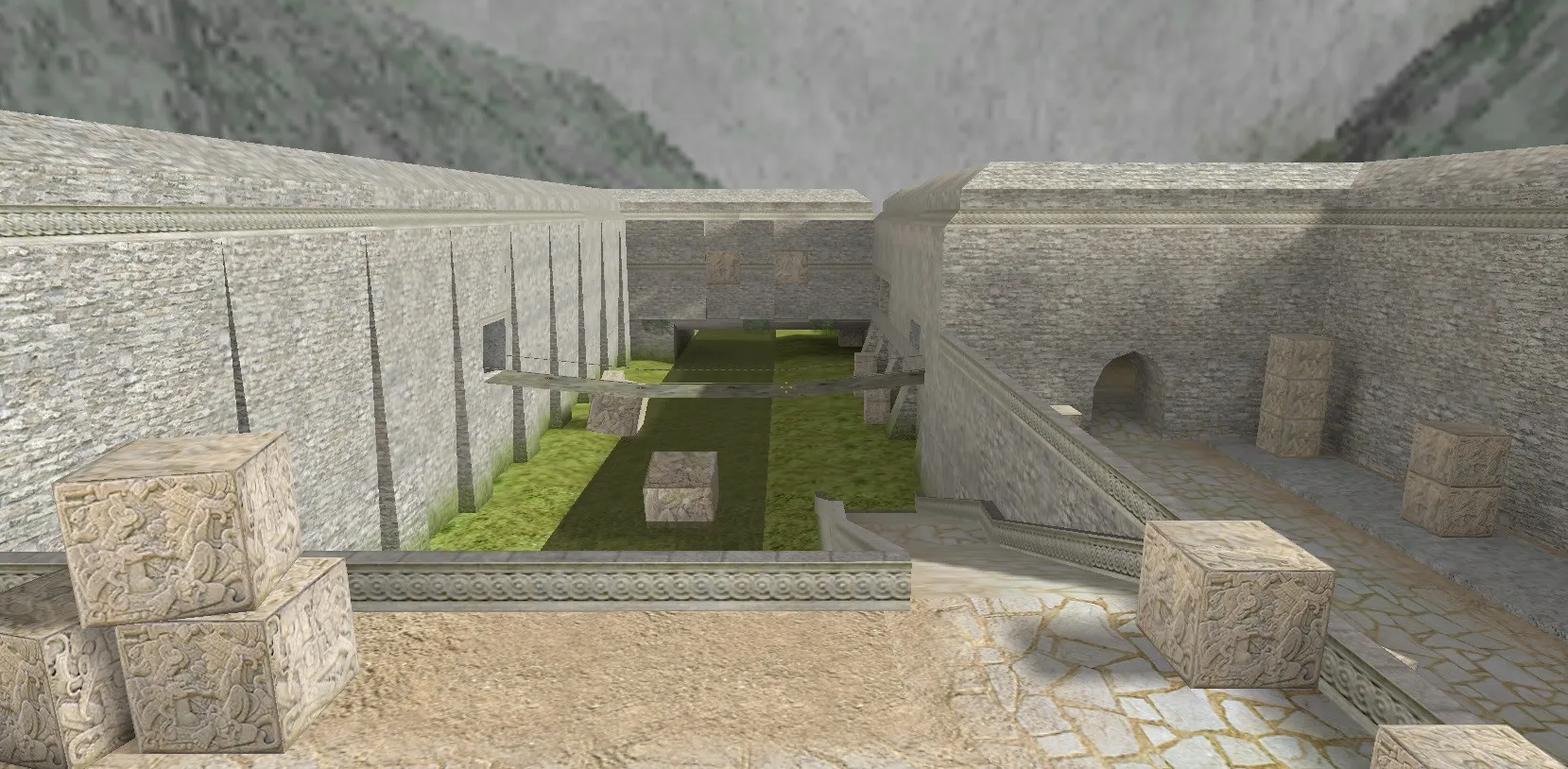 Скриншот de_aztecbridge для CS 1.6: точки, маршруты, .nav и оптимизация wpoly/epoly