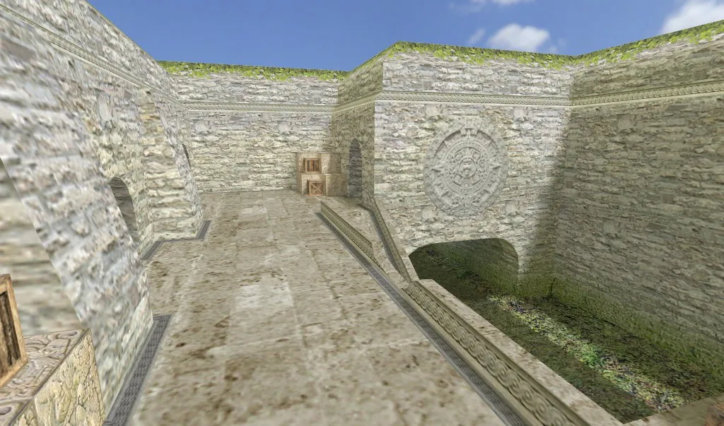 Скриншот  de_azteq для CS 1.6: точки, стороны, тактика и оптимизация карты