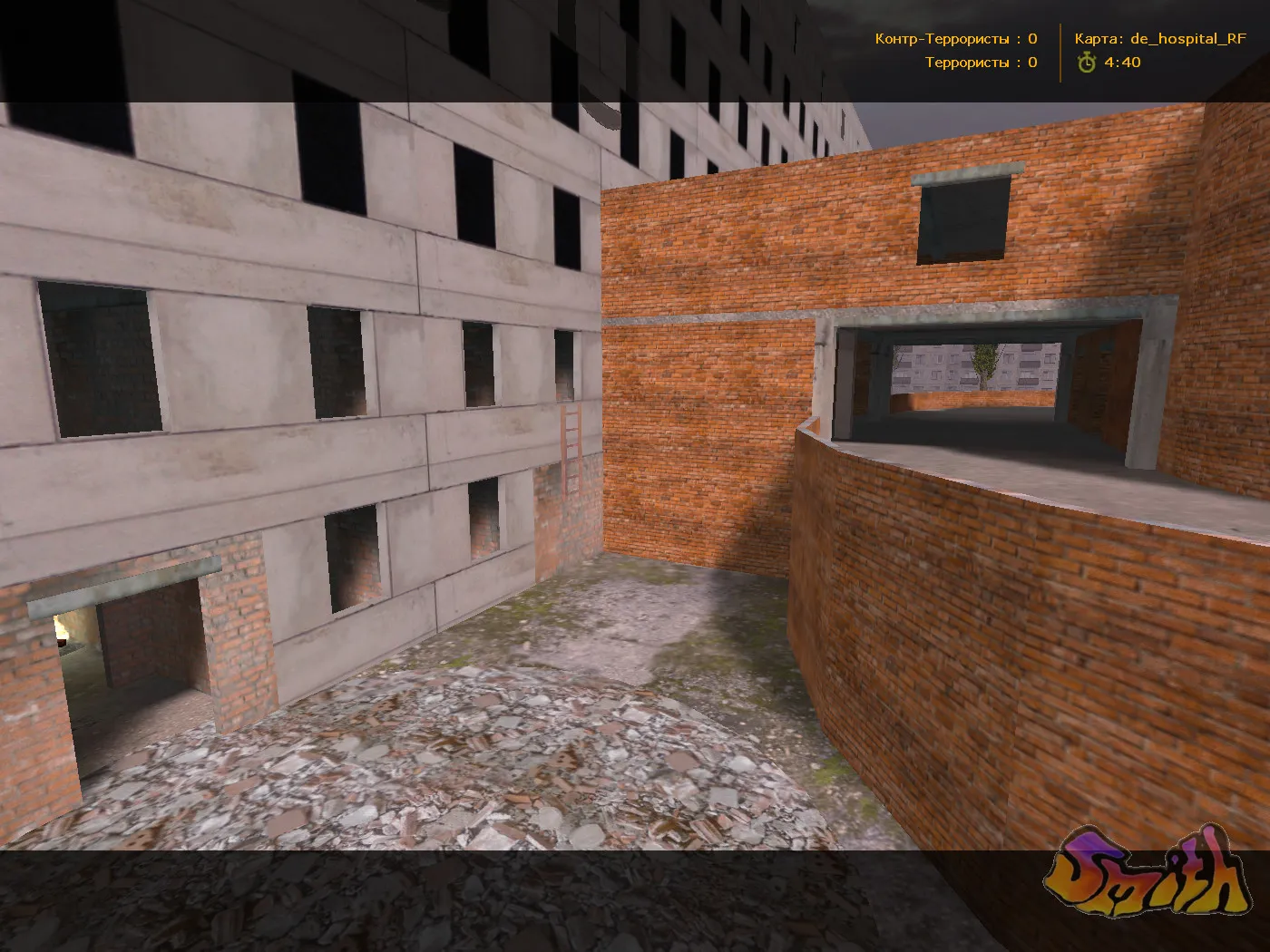 Скриншот  Карта de_hospital_rf для CS 1.6 - Подробное описание и стратегии