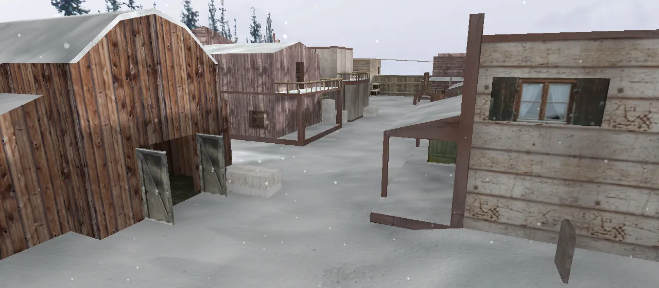 Скриншот  Карта de_westwood_winter для CS 1.6: тактика и особенности