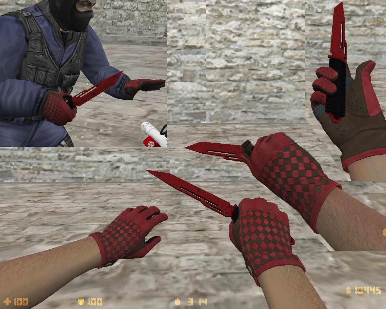 Скриншот v_knife_paracord_krovavaya_pautina — нож «Паракорд-нож Кровавая паутина» для CS 1.6: звук, анимации, осмотр, текстуры