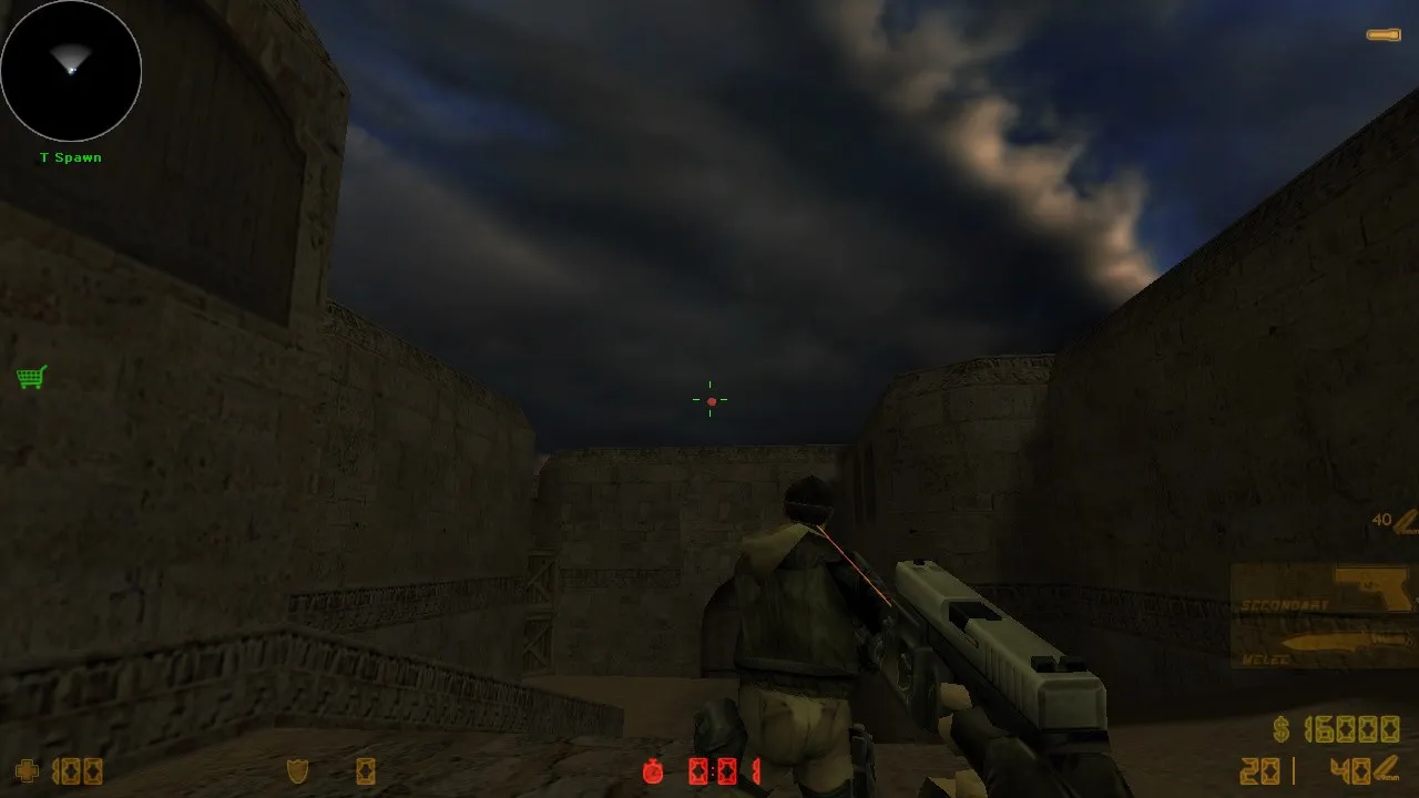 Скриншот  Карта de_dust2_nightfall для CS 1.6: ночной Dust2, точки, маршруты, .nav и оптимизация