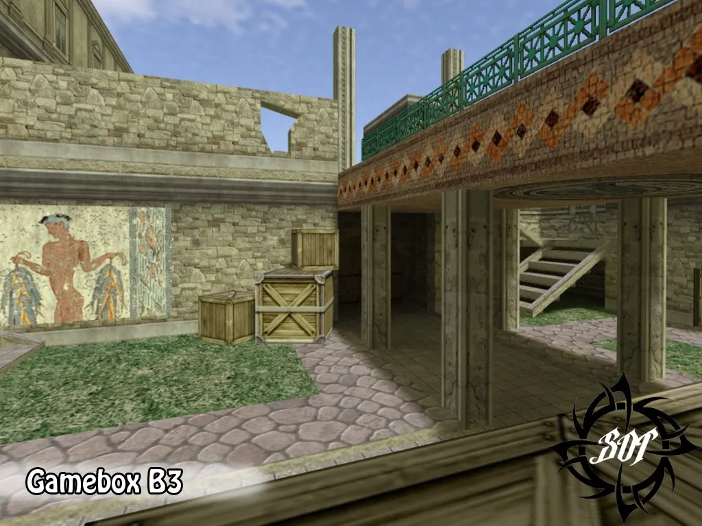 Скриншот  de_gamebox_b3 для CS 1.6: обзор карты, точки, тактики CT/T, оптимизация и советы по установке