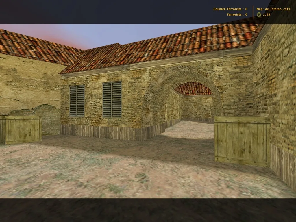 Скриншот  Карта de_inferno_cs11 для CS 1.6: Тактики и особенности