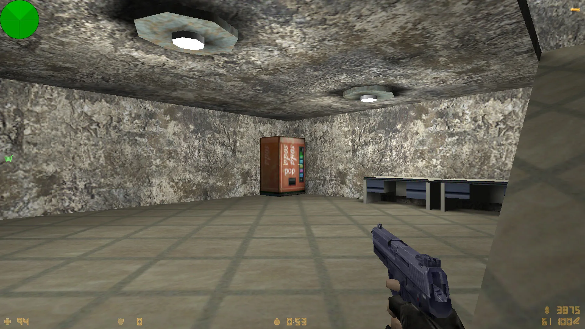 Скриншот  de_dissolve для CS 1.6: обзор карты, точки, тактика CT/T, боты .nav и настройка под FPS