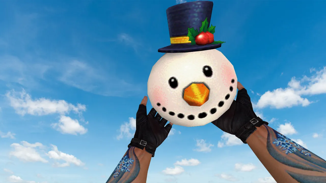 Скриншот Модель «Weird Snowman Grenade» (v_, p_, w_) для CS 1.6: звук, анимация осмотра и качество текстур