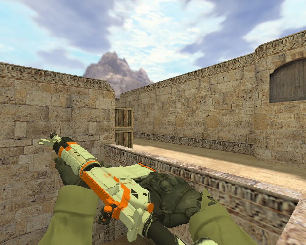 Скриншот Модель M4A1 в CS 1.6: «М4А4 Азимов» (v_, p_, w_), звуки, анимация осмотра и текстуры