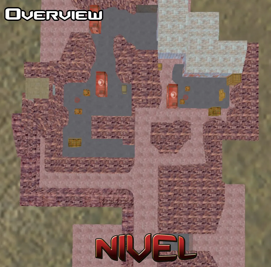 Скриншот  Карта de_nivel для CS 1.6 - Тактические особенности и оптимизация