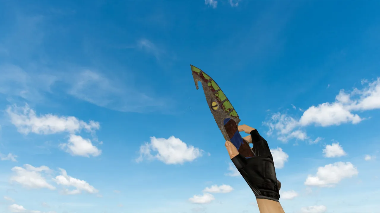 Скриншот Модель v_ «Gut Knife Evil» для CS 1.6: p_ и w_ файлы, звуки, анимация осмотра, текстуры и настройка