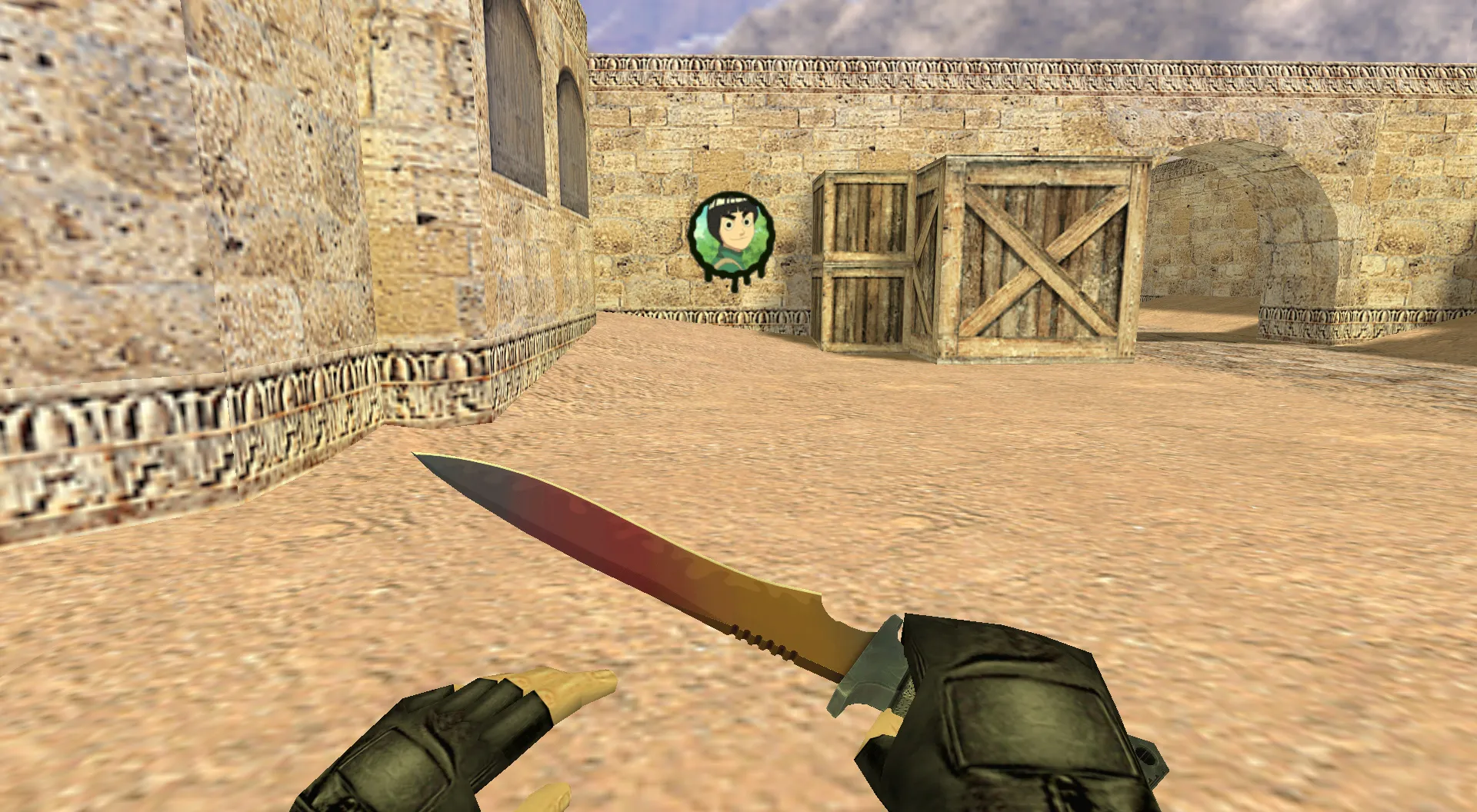 Скриншот Граффити «Рок Ли» для CS 1.6 - Уникальные аниме-стили