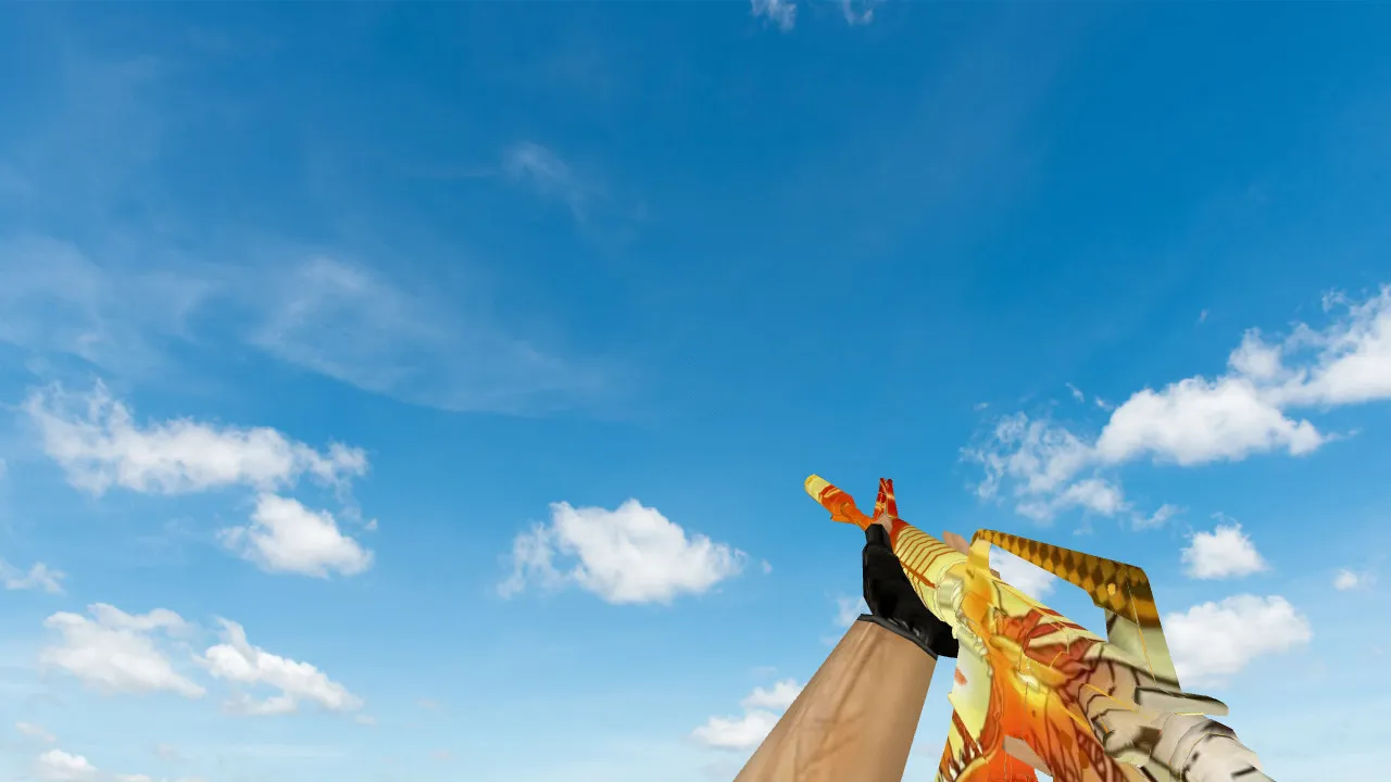 Скриншот Модель M4A1 «История о драконе» для CS 1.6: v_, p_, w_ модели, анимация осмотра и звуки