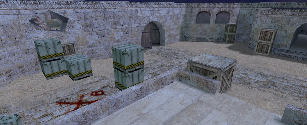 Скриншот Карта de_dust2_night для CS 1.6: ночной Даст2, точки для терроров и CT, .nav для ботов, оптимизация