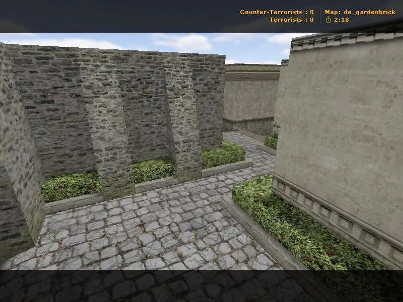 Скриншот  Карта de_gardenbrick для CS 1.6: геймплей, точки, .nav, оптимизация и запуск без вирусов