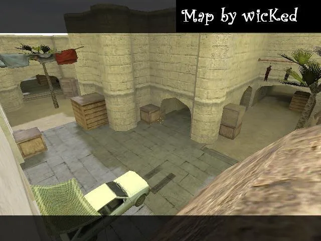 Скриншот  de_gash — карта для CS 1.6: точки, тактика за T и CT, .nav для ботов и оптимизация