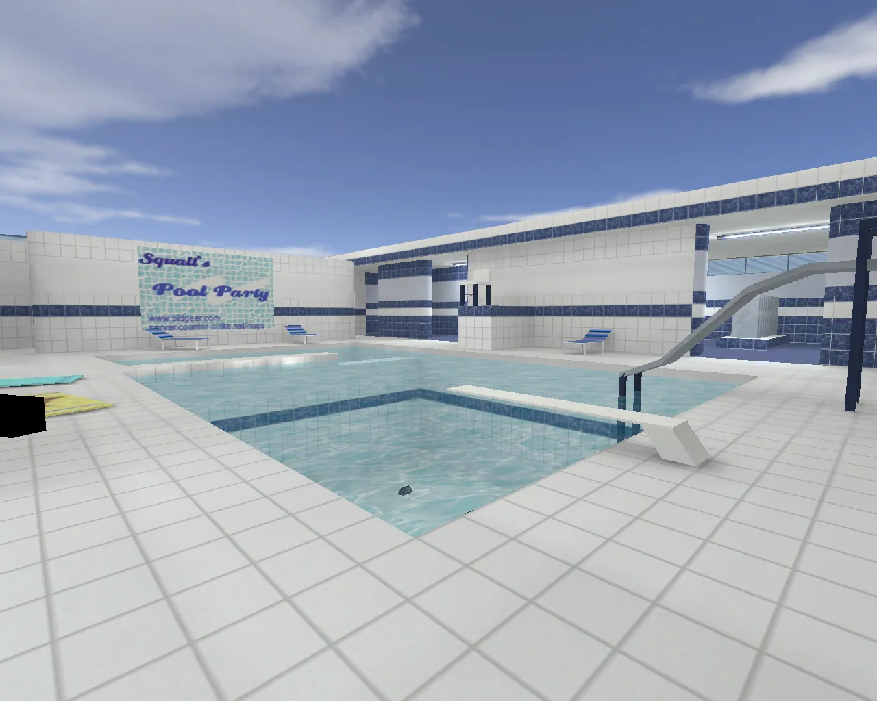 Скриншот  Карта fy_poolparty для CS 1.6: тактика, точки, боты, оптимизация и настройка сервера