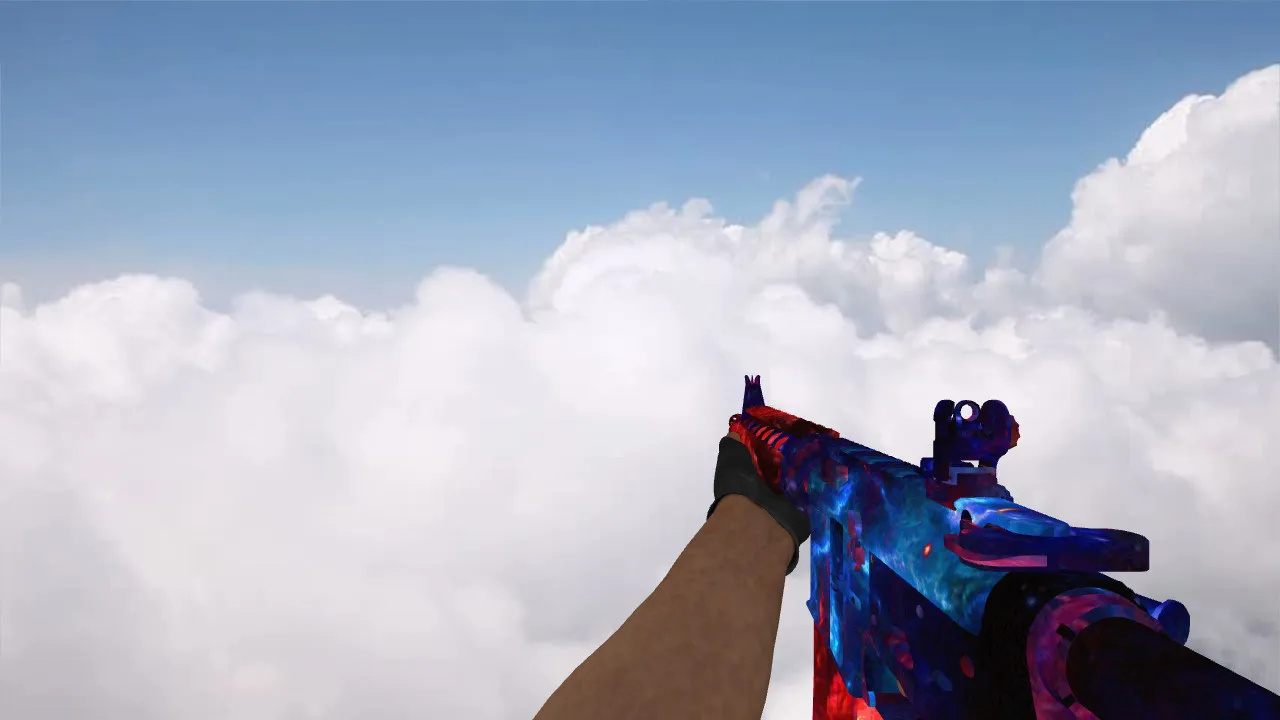 Скриншот Модель M4A4 Space Spiral v_m4a1 в CS 1.6: звуки, анимация осмотра, качество текстур и настройка