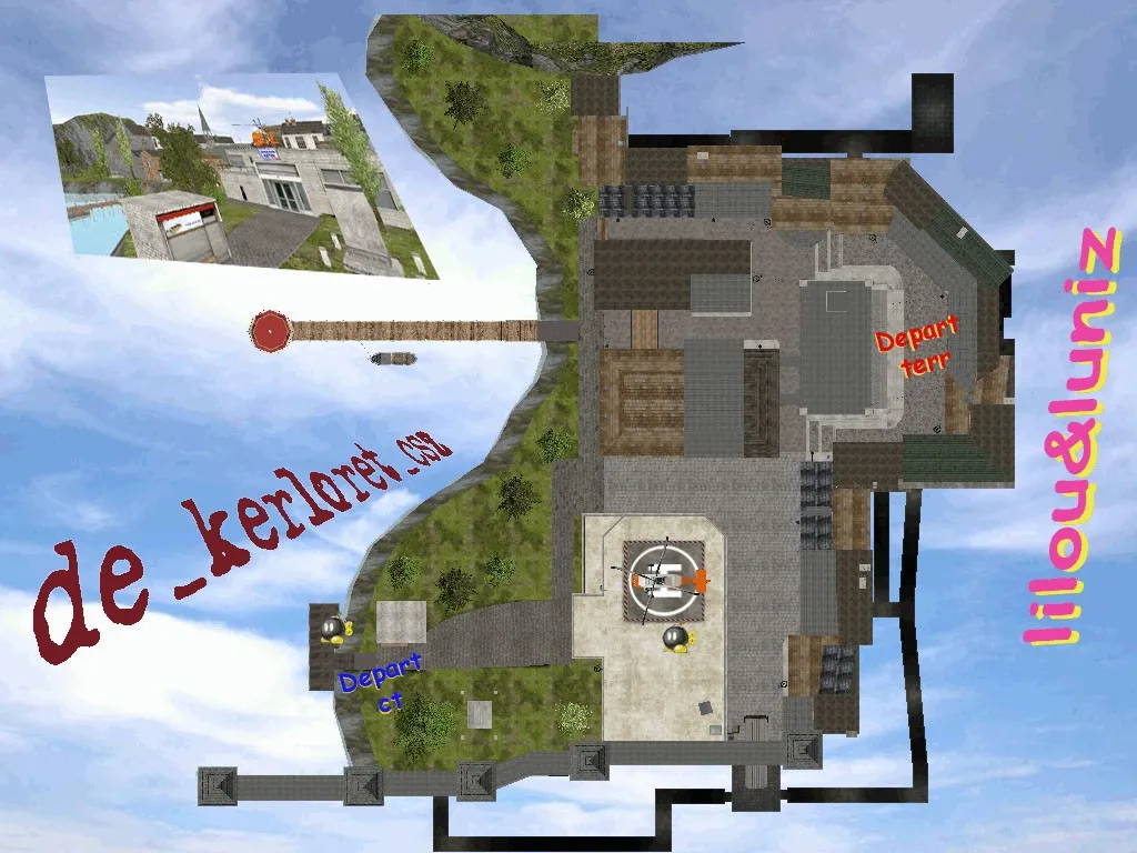 Скриншот  Карта de_kerloret_3s_csz для CS 1.6 | Тактика и особенности