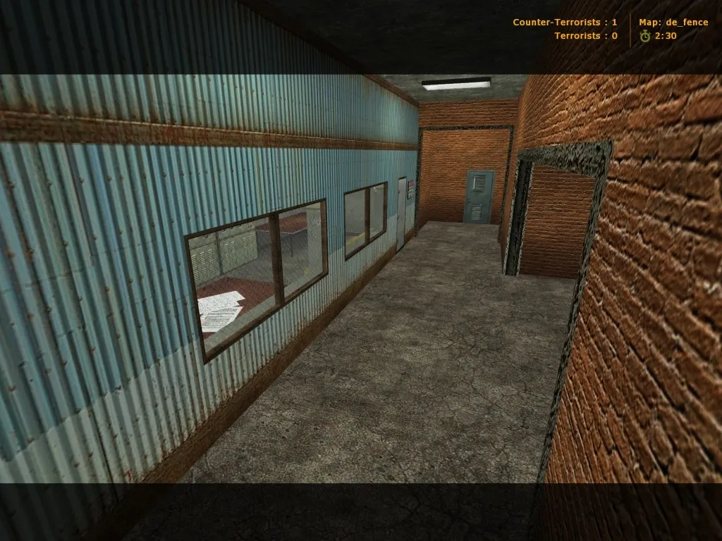 Скриншот  Карта de_fence для CS 1.6: баланс сторон, точки, .nav для ботов и оптимизация wpoly/epoly