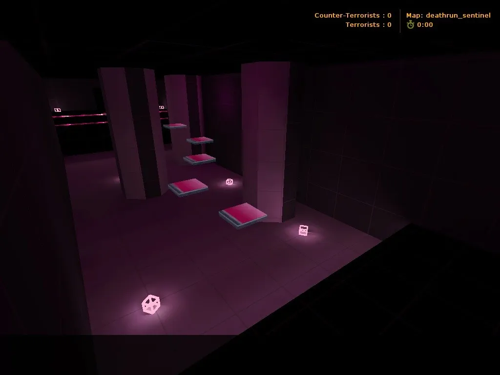 Скриншот  deathrun_sentinel для CS 1.6: тактика за CT/T, точки, .nav для ботов, оптимизация wpoly/epoly