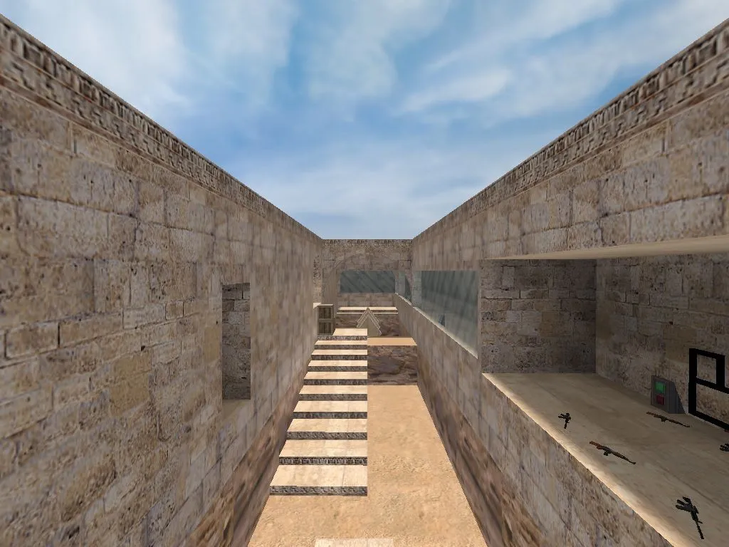 Скриншот  deathrun_dustroad для CS 1.6: боты, ловушки и точки — deathrun карта с навигацией для ботов