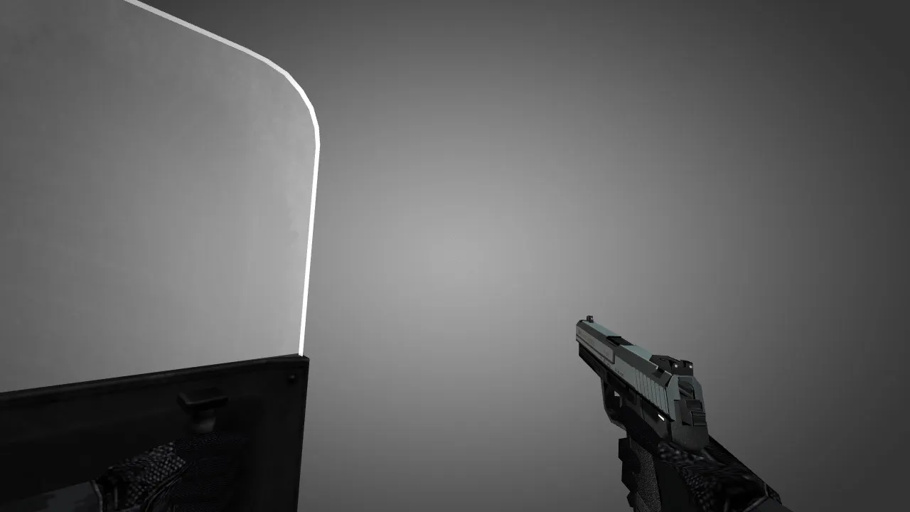 Скриншот  Модель «MW2 like Shield» для CS 1.6: v_/p_/w_ shield, звуки, анимация осмотра, текстуры 1024x1024