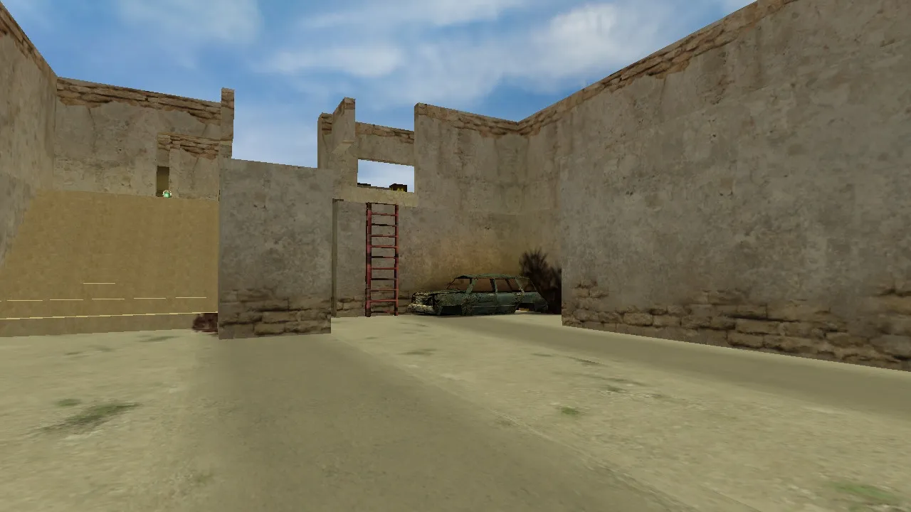 Скриншот  Карта de_ruined_alpha03e для Counter-Strike 1.6 — Тактический анализ и особенности