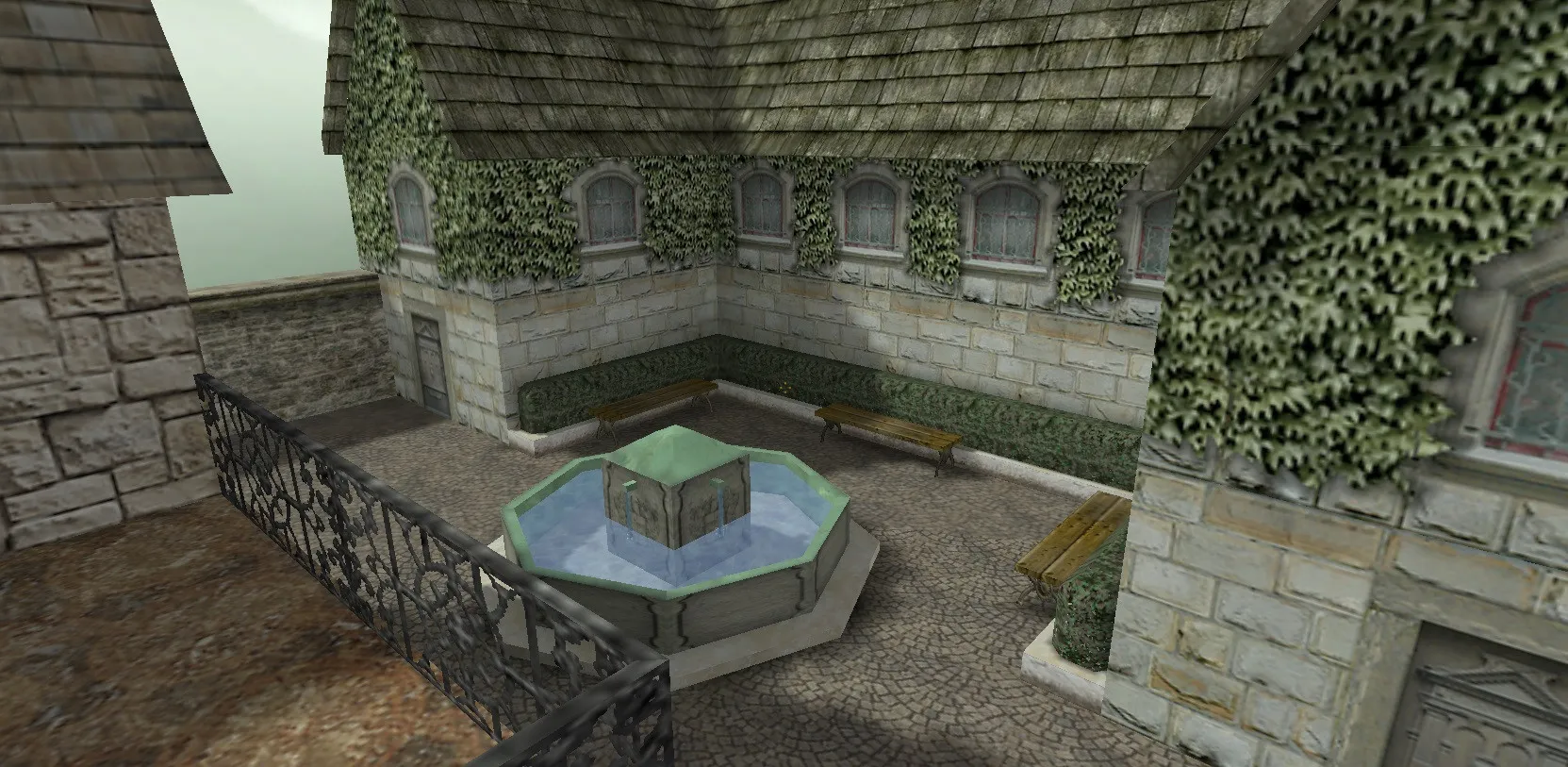 Скриншот de_bergheim — карта для CS 1.6: баланс сторон, точки, .nav, оптимизация wpoly/epoly