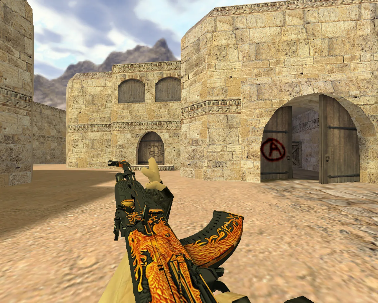 Скриншот Модель «АК-47 Феникс» v_ модели для CS 1.6: звуки, анимация осмотра, текстуры и качество