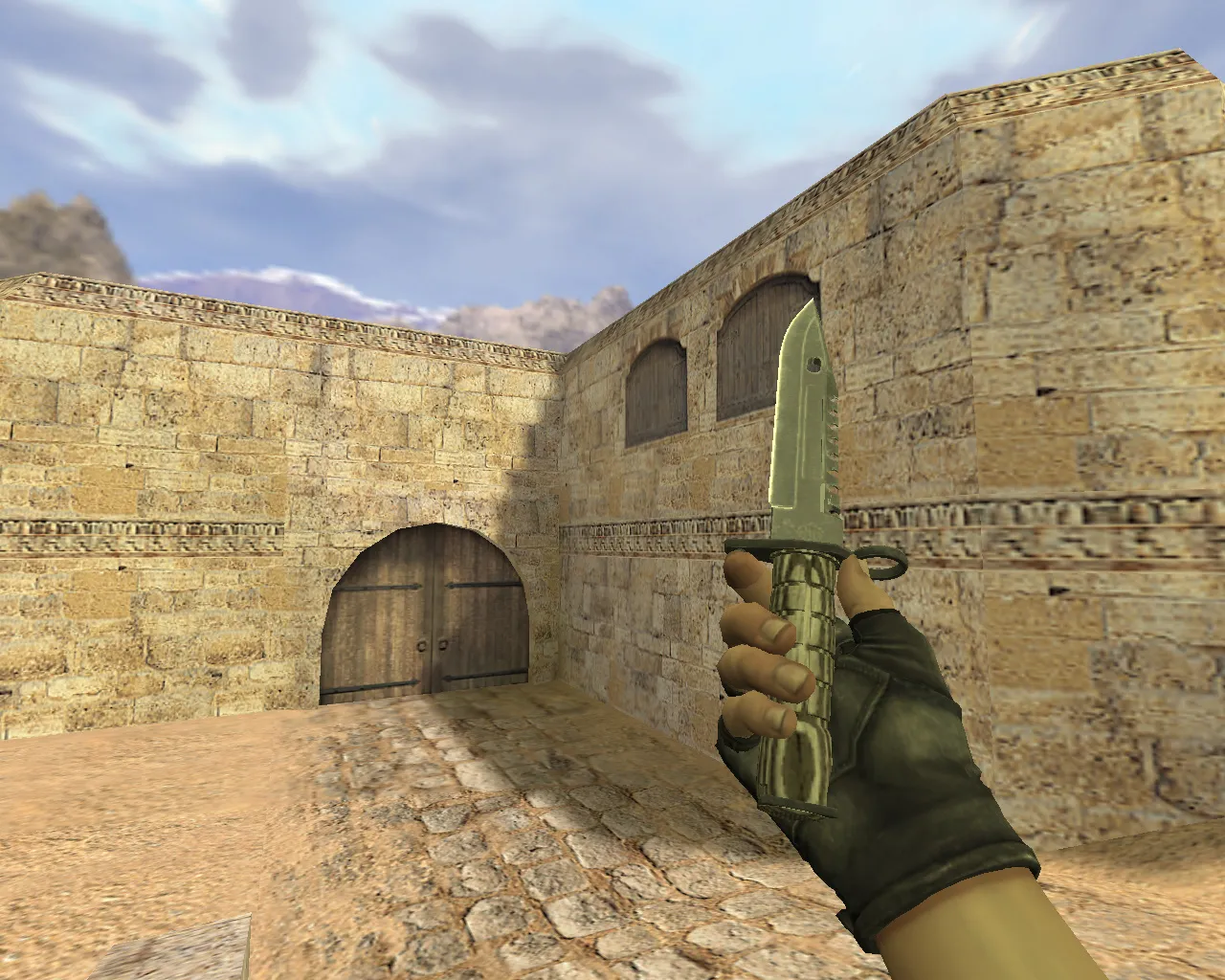 Скриншот Модель v_ штык-нож М9 Черный глянец для CS 1.6: p_ и w_ модели, звуки, анимация осмотра и текстуры