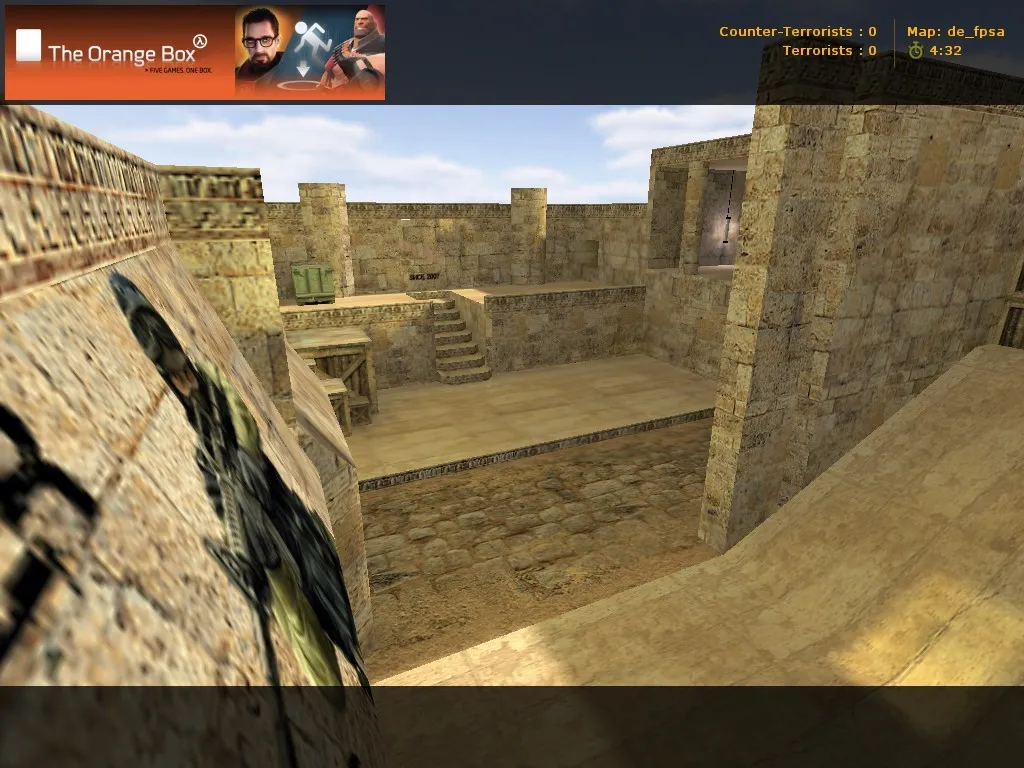 Скриншот  Карта de_fpsa для CS 1.6: тактика, точки, оптимизация, нав для ботов и настройка под сервер