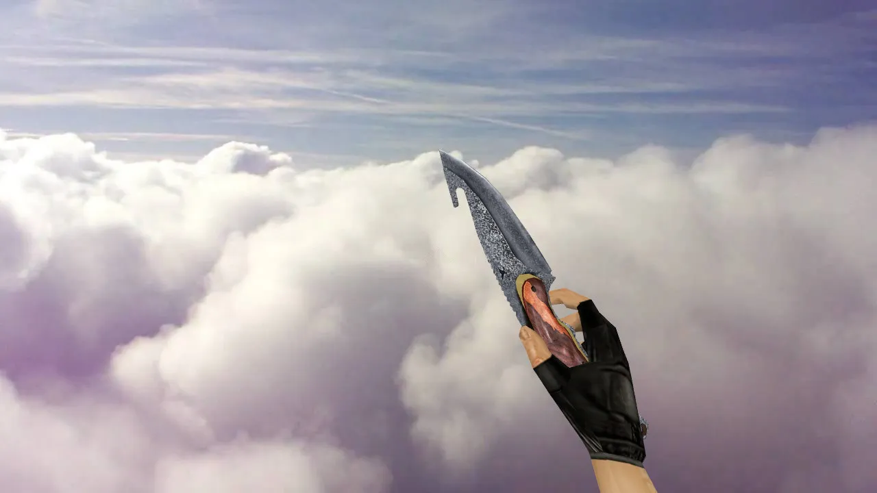 Скриншот Модель «Gut Knife Bushcraft» для CS 1.6: v_ и p_ модели, звук, анимация осмотра и текстуры