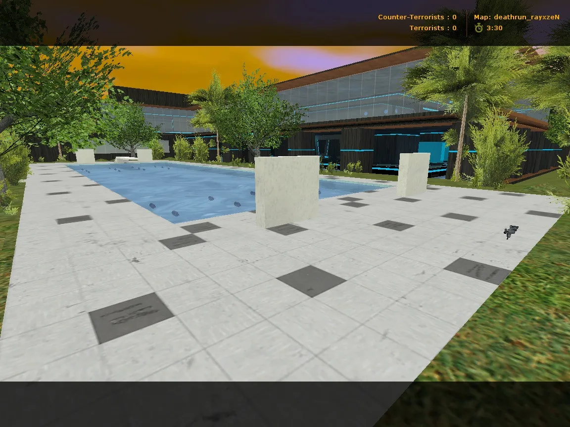 Скриншот  deathrun_rayxzen_x — карта deathrun для CS 1.6: точки, ловушки, .nav и оптимизация