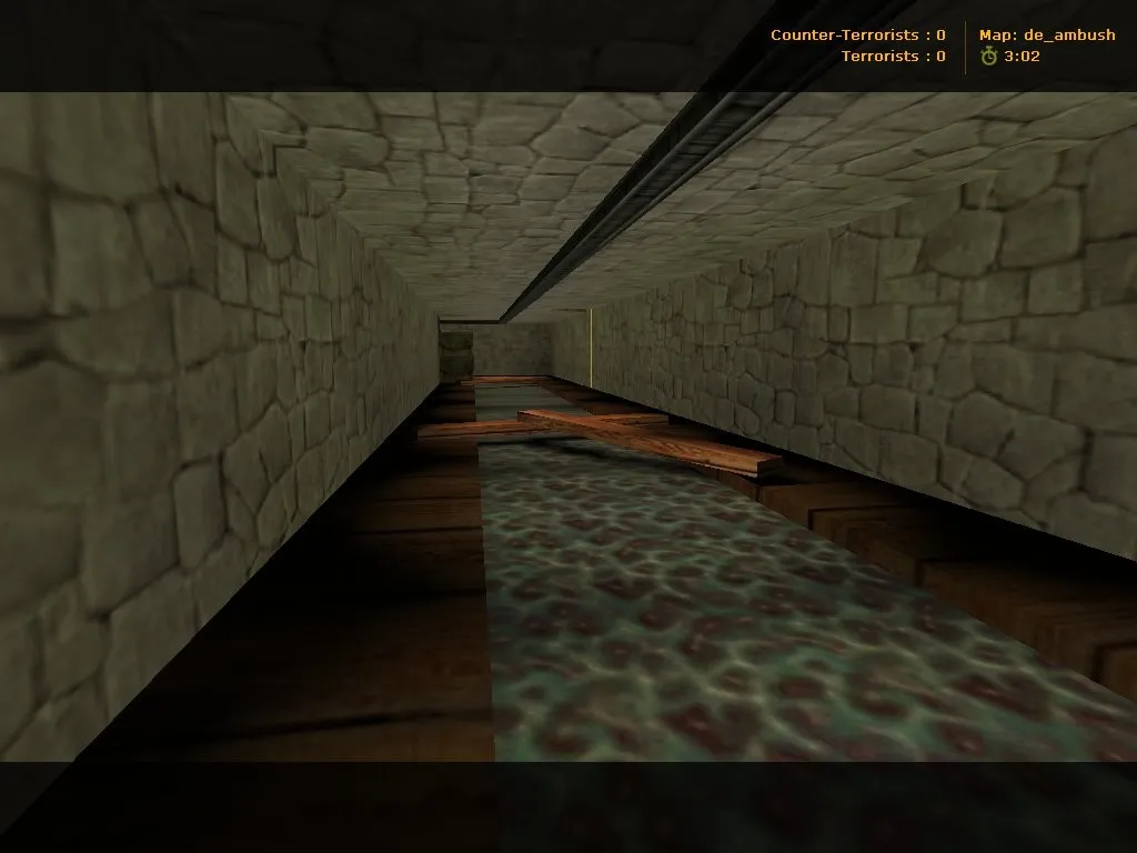 Скриншот  de_ambush карта для CS 1.6: точки, маршруты, .nav для ботов, оптимизация wpoly/epoly