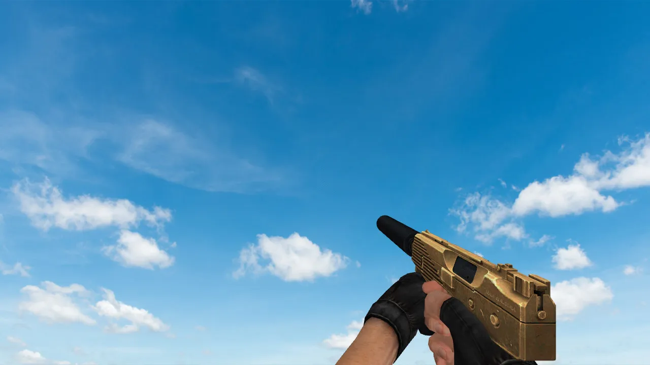 Скриншот  Пак моделей оружия Golden Weapon Pack для CS 1.6: v_, p_, w_ модели, звуки, анимация осмотра и настройки качества текстур