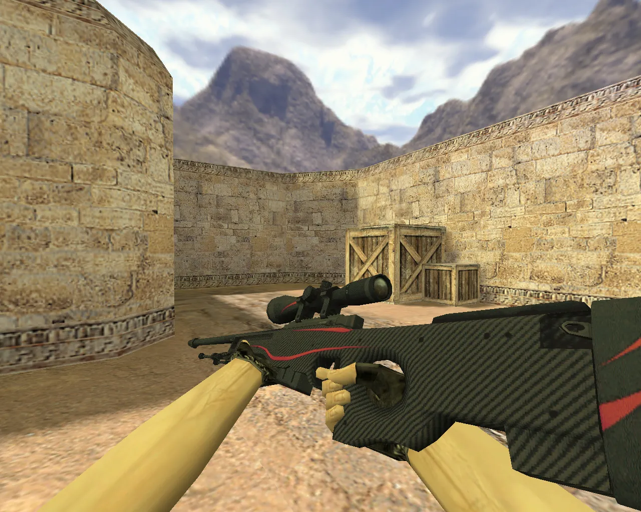 Скриншот Модель AWP Красная линия для CS 1.6 – качественные текстуры и анимация