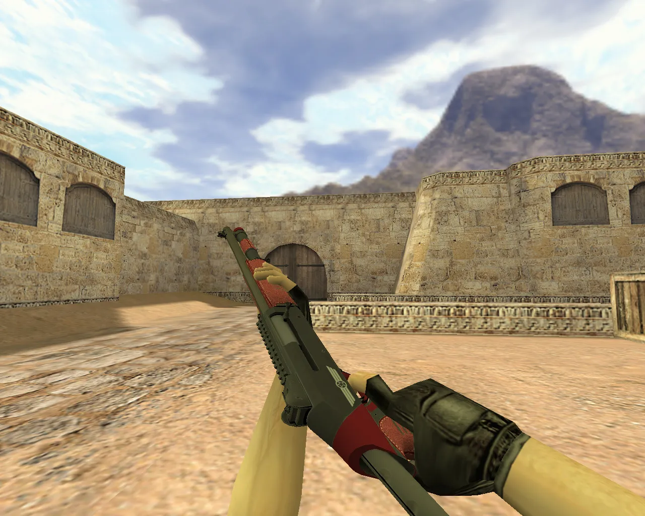 Скриншот Модель XM1014 Красная кожа для CS 1.6 - Оружие в игре