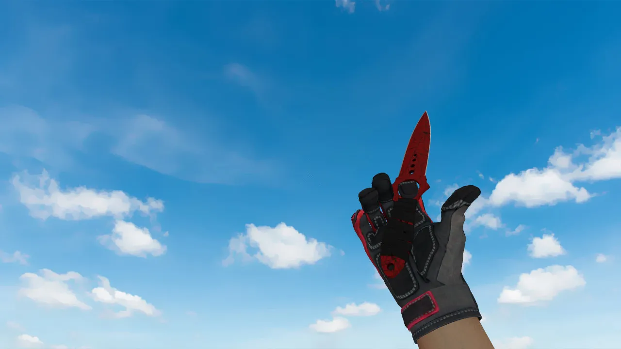 Скриншот Скелетный нож «Кровавая паутина» + Перчатки спецназа «Кровавое кимоно» для CS 1.6: v_ p_ w_ модели, звуки и анимация