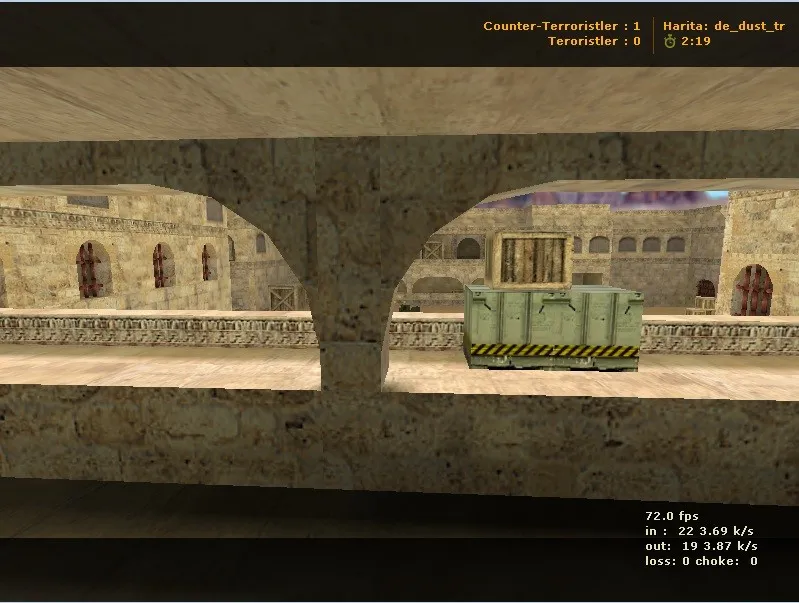 Скриншот  de_dust_tr для CS 1.6: тактика за терроров и спецточки, .nav для ботов, оптимизация карты