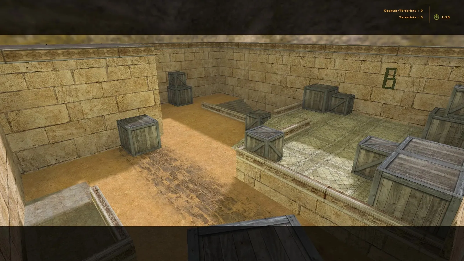 Скриншот  Карта de_heroes для CS 1.6: баланс сторон, точки, .nav для ботов, оптимизация wpoly/epoly