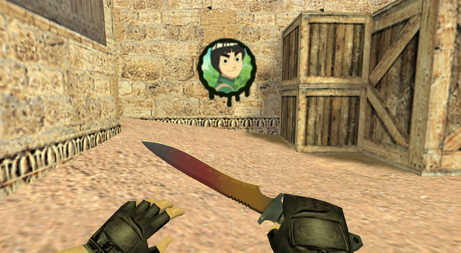 Скриншот Граффити «Рок Ли» для CS 1.6 - Уникальные аниме-стили