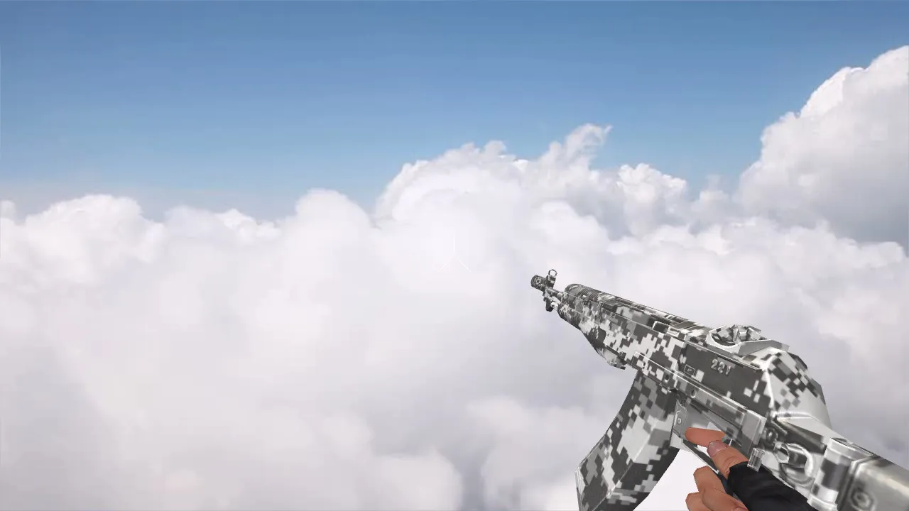 Скриншот Модель v_ «AN-94 Digital Snow» для CS 1.6: p_ и w_ модели, звуки, анимация осмотра, текстуры