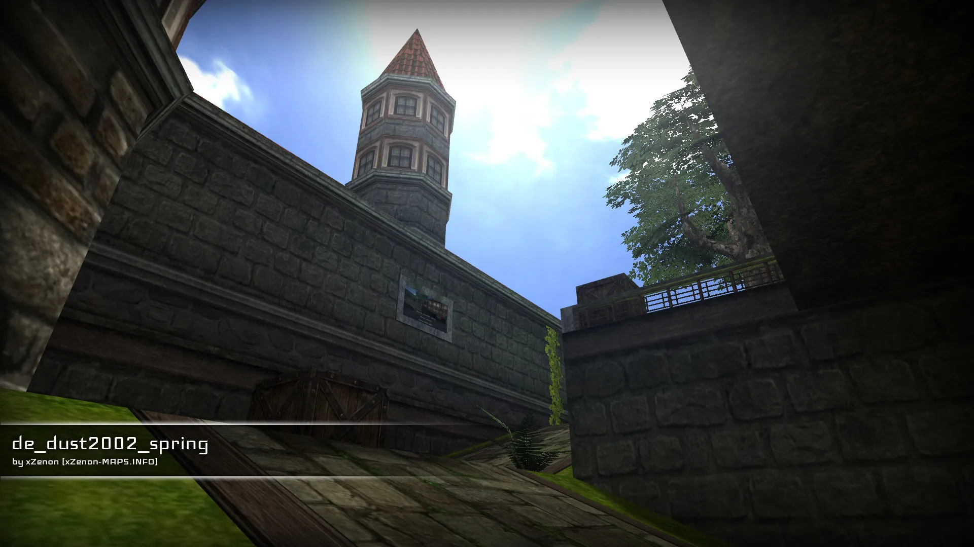 Скриншот  Карта de_dust2002_spring_b1 для CS 1.6: быстрый обзор, точки, тактика, .nav, оптимизация