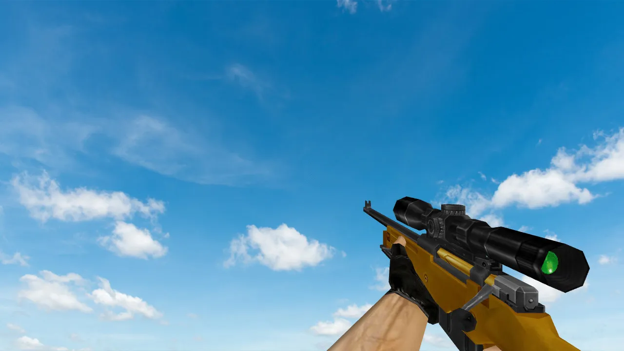 Скриншот Пак моделей оружия «Gold Weapons Pack V3» для CS 1.6: v_ p_ w_ модели, звуки, анимация осмотра