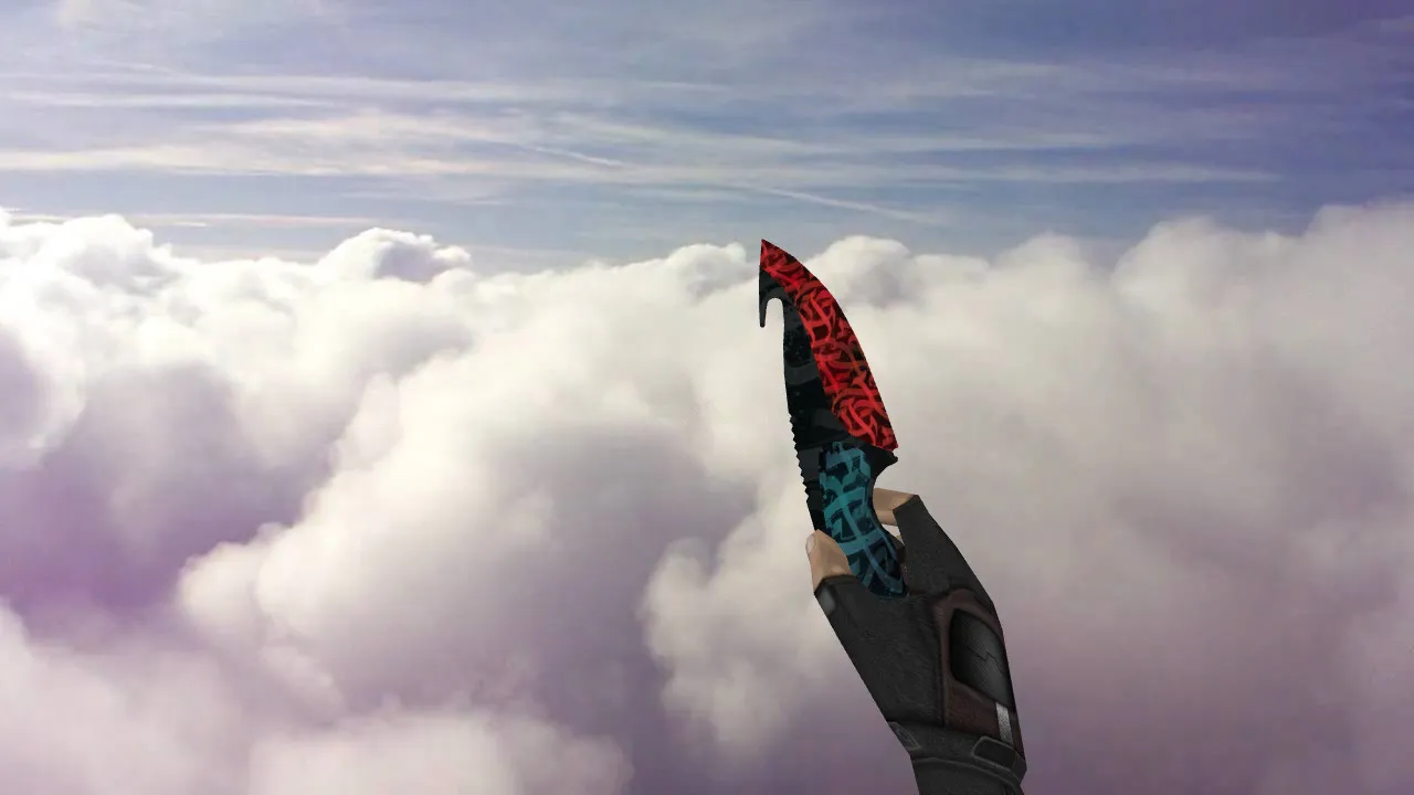 Скриншот Модель «Gut Knife Calligraffiti» v_ нож для CS 1.6: p_ w_ файлы, анимация осмотра, звуки и текстуры